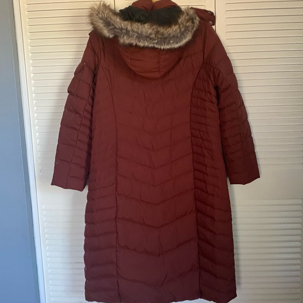 EDDIE BAUER SIZE SUN VALLEY DOWN DUFFLE COAT IN DARK SABLE SIZE PETITE LARGE - Picture 11 of 16
